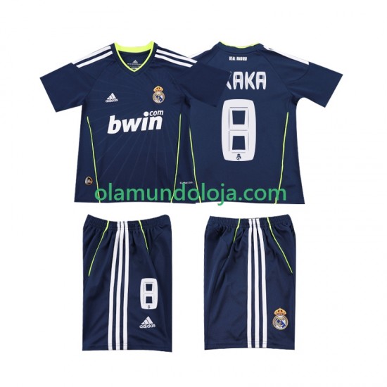 Camisola Real Madrid KAKA 8 Retro Criança Equipamento Segundo 2011 2010 Manga Curta
